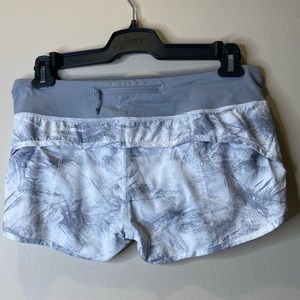 Size 8 white and grey lululemon shorts